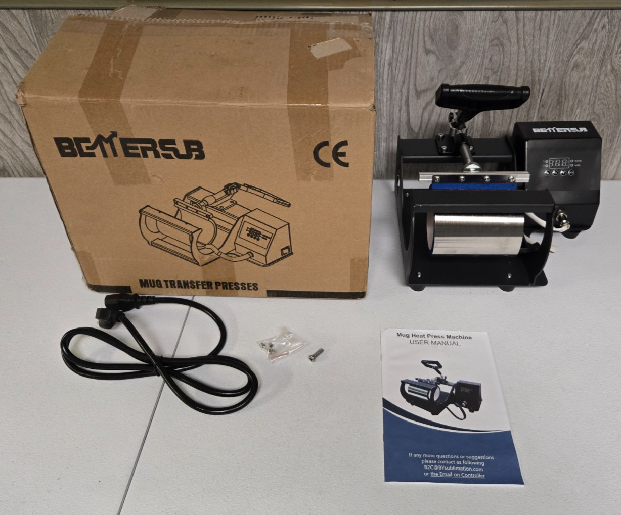 BetterSub Coffee Mug Heat Press Sublimation Transfer Machine - Black