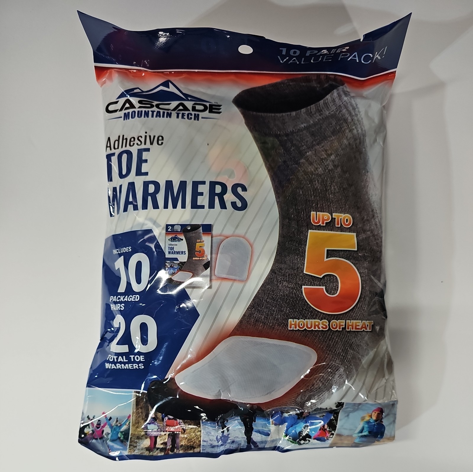 Toe Warmers - Long Lasting, Odorless, Air Activated - up to 5 Hours of Heat - 20