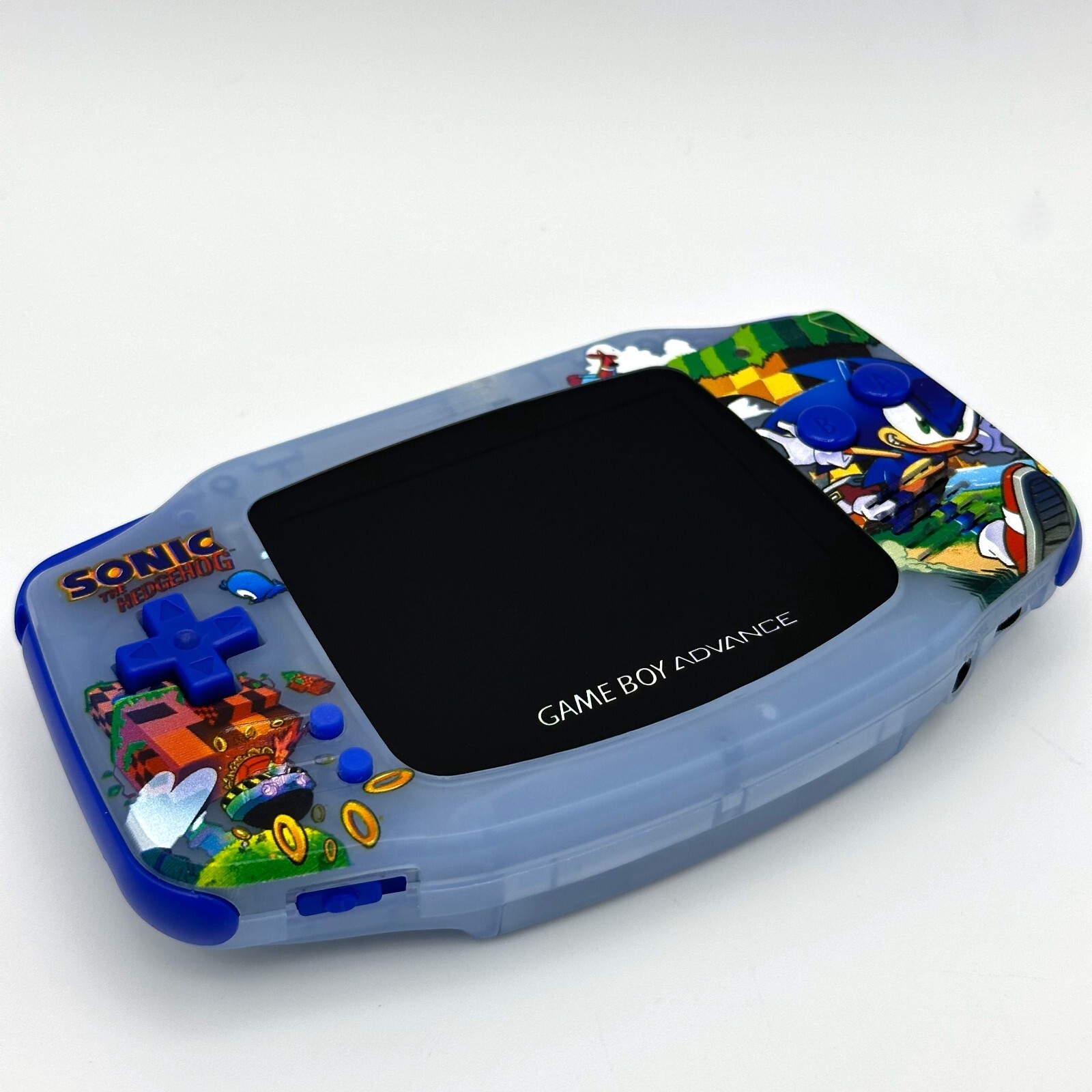 Game Boy Advance GBA Custom IPS Backlit Screen UV Print Shell Sonic The Hedgehog