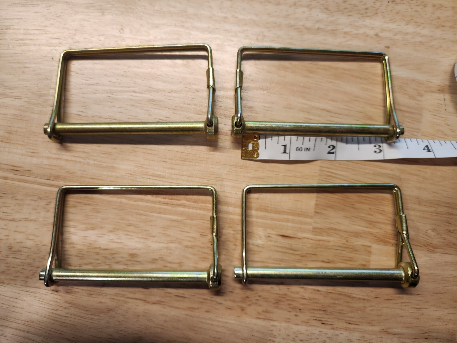 Trailer tractor utility coupler pin w/keeper 1/4" x 3" (Lot of 4) FREE SHIPPING