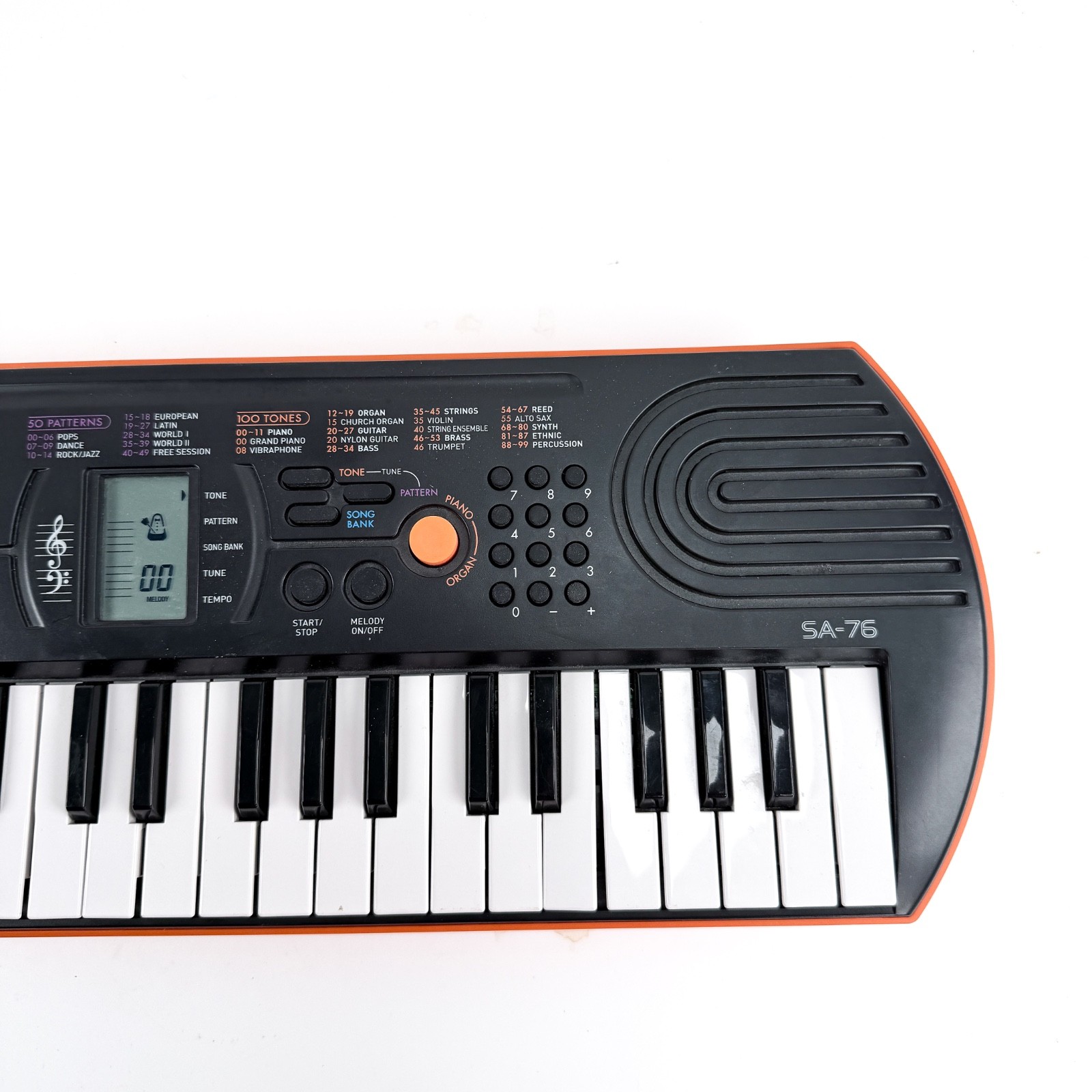 Casio SA-76 44-Key Mini Electronic Keyboard with 100 Tones 50 Rhythms - Works!