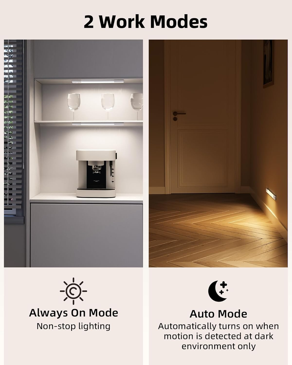 Rechargeable Motion Sensor LED Under Cabinet Lighting - 16 Pcs Bundle
