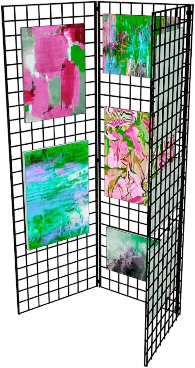 - Commercial Grade Gridwall Art Display Panels - Z Unit Includes Three 2' X 6'