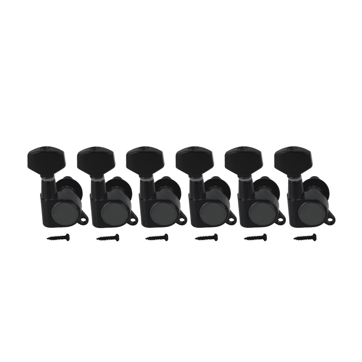 FLEOR Black 6R Set Electric Guitar Tuning Pegs Machine Heads Right Tuners Keys