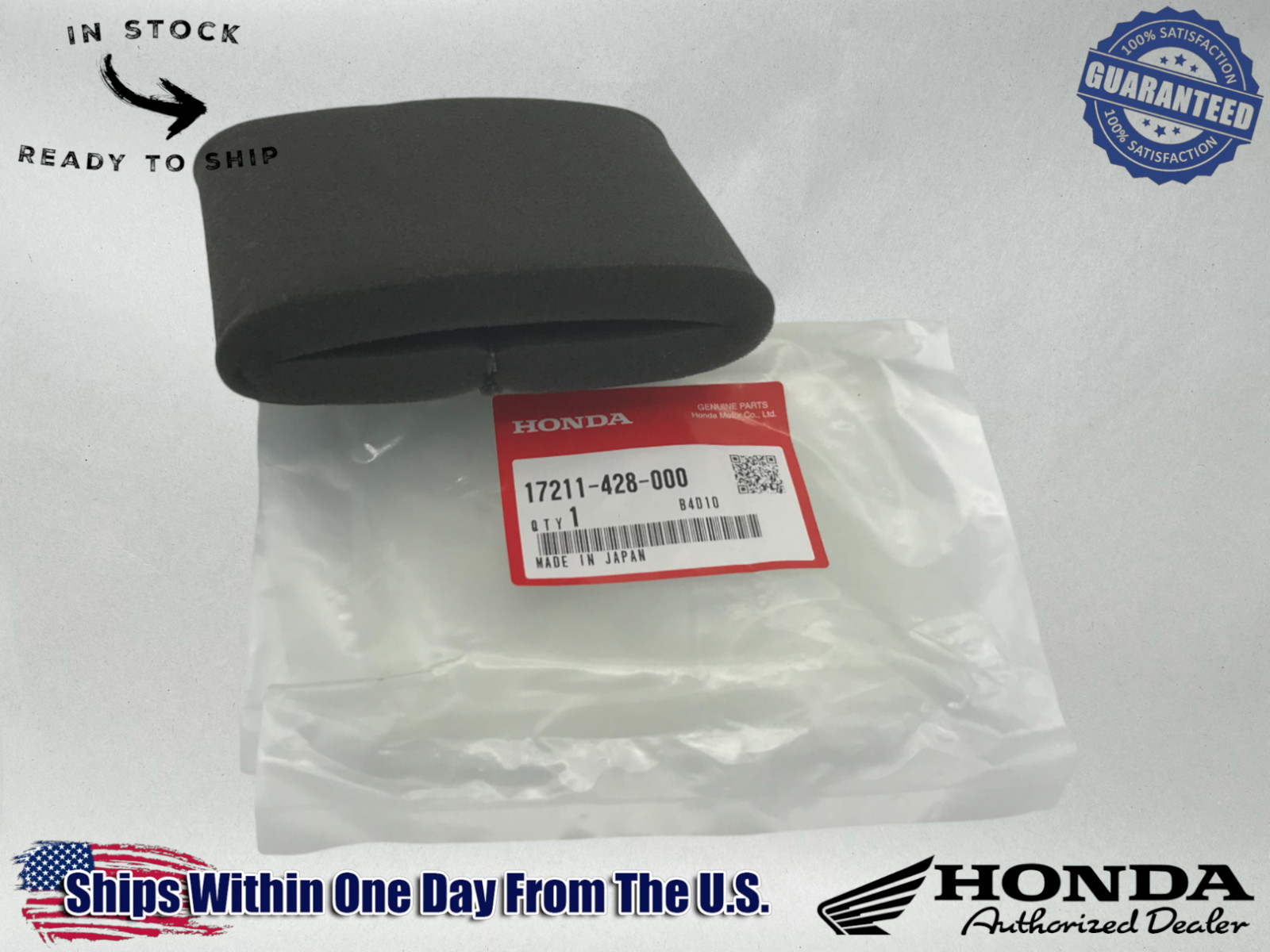 Honda OEM Air Filter Cleaner Element 78-81 XL 250 S 79-80 XR 250 17211-428-000