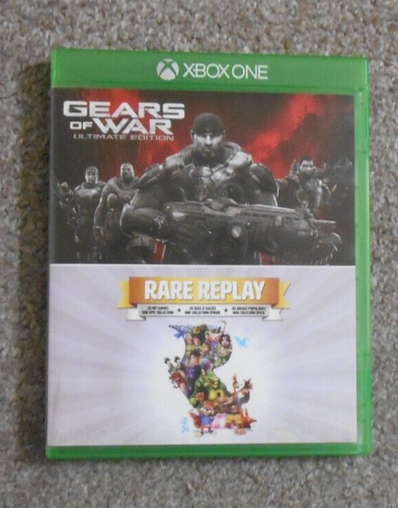 Gears of War Ultimate Edition Rare Replay Xbox One CASE ONLY NO DISCS Very Good