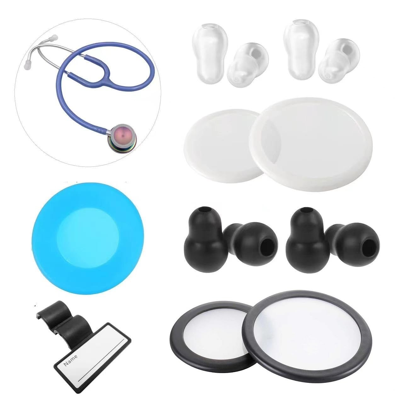 14Pcs Littmann Stethoscope Accessories Replacement Parts, 4 Pairs Soft...