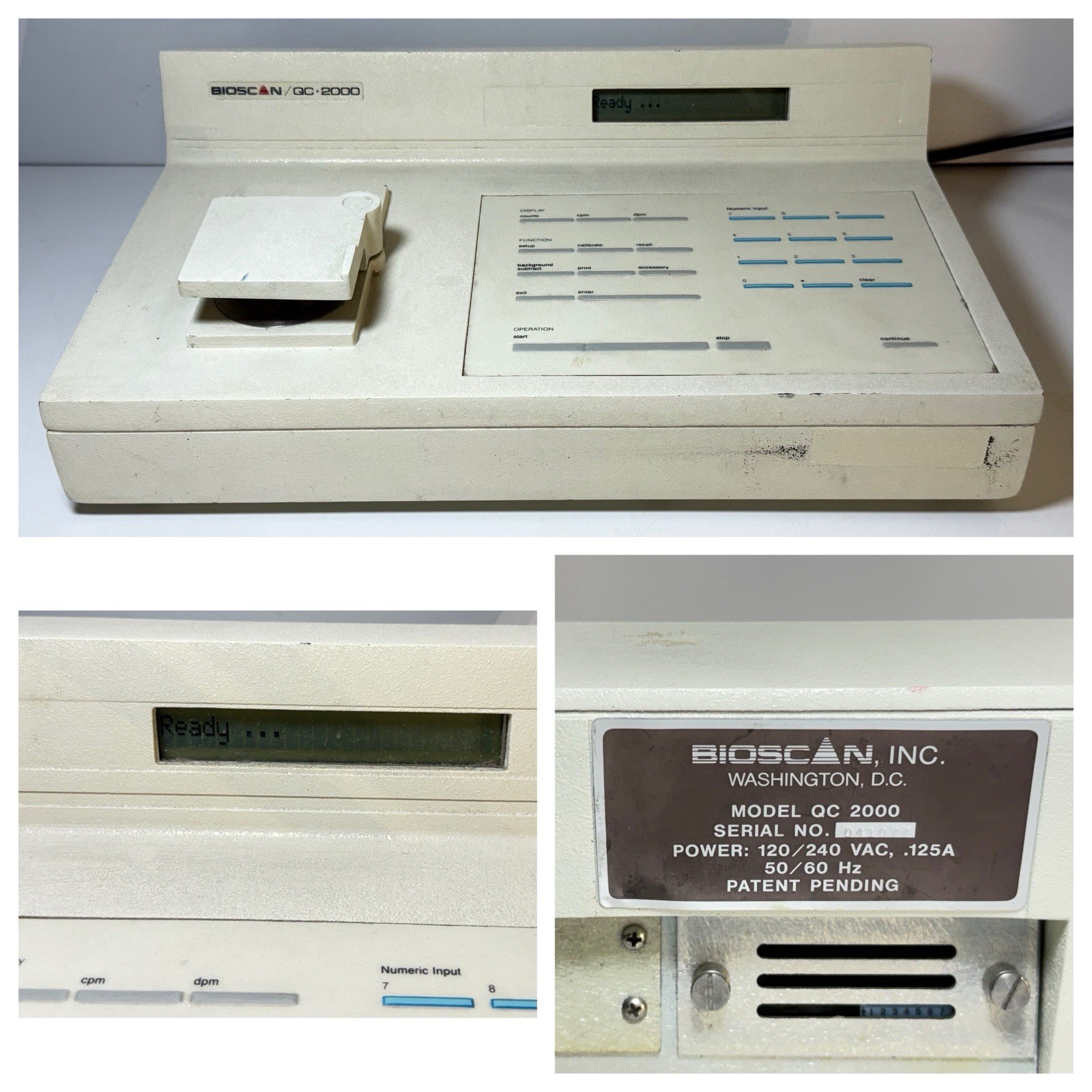 Bioscan QC-2000 Scanner Radioactivity Counter Lab