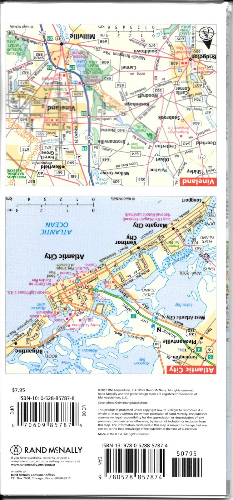 New Jersey, Easy-to-Fold, Laminated State Map, Rand McNally (Folded & Laminated)