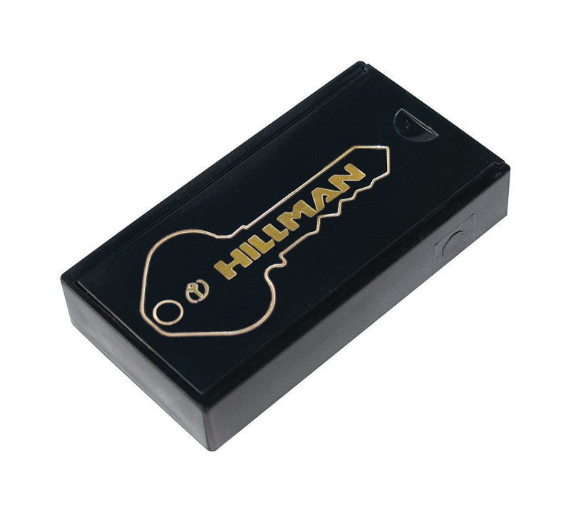 HILLMAN Strong Crack Proof Plastic Black Large Magnetic Key Hider 1 pk