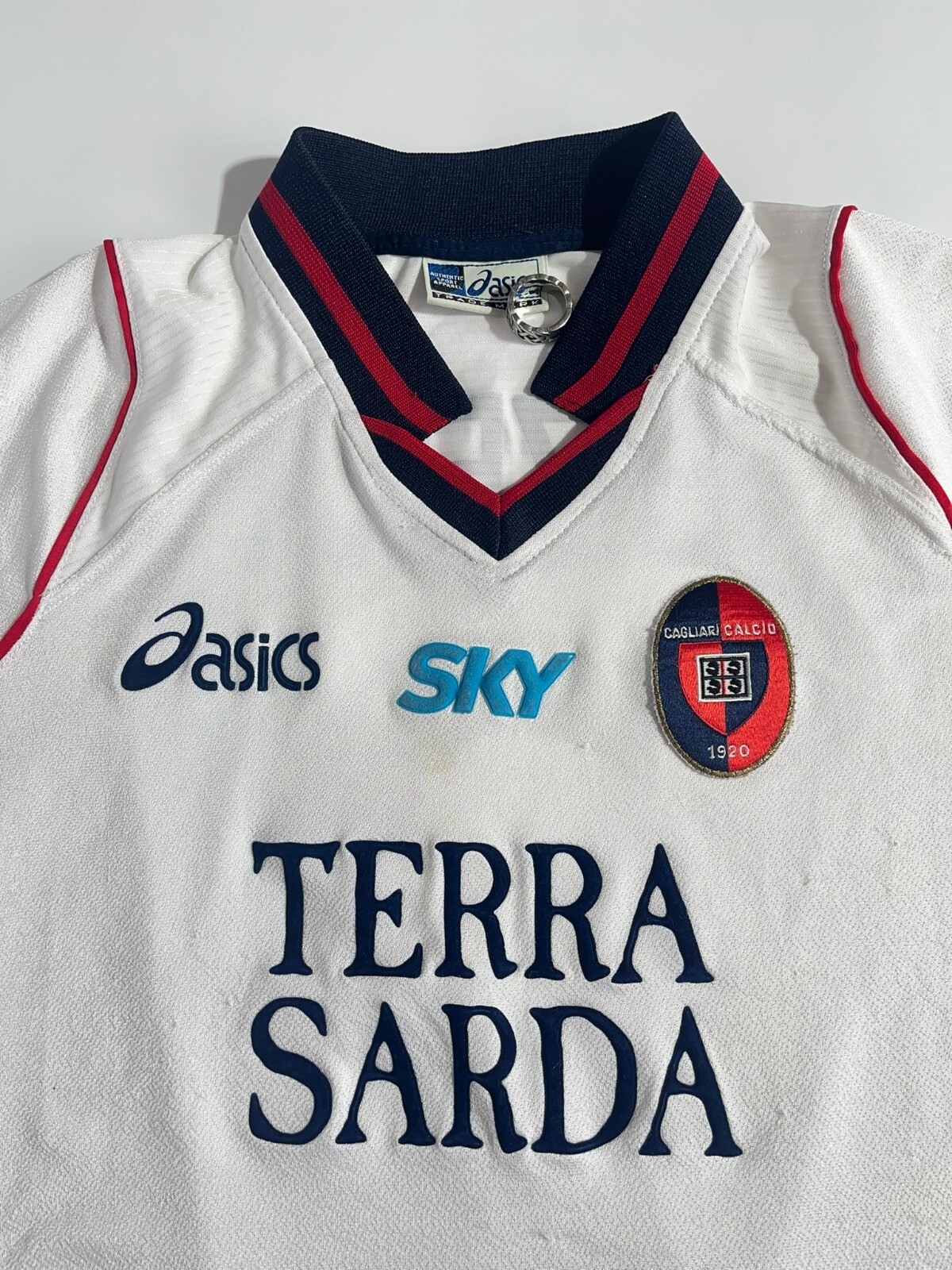 camiseta de fútbol CAGLIARI (ITALIA) away ASICS 2005 #2 JOE BIZERA (8/10)