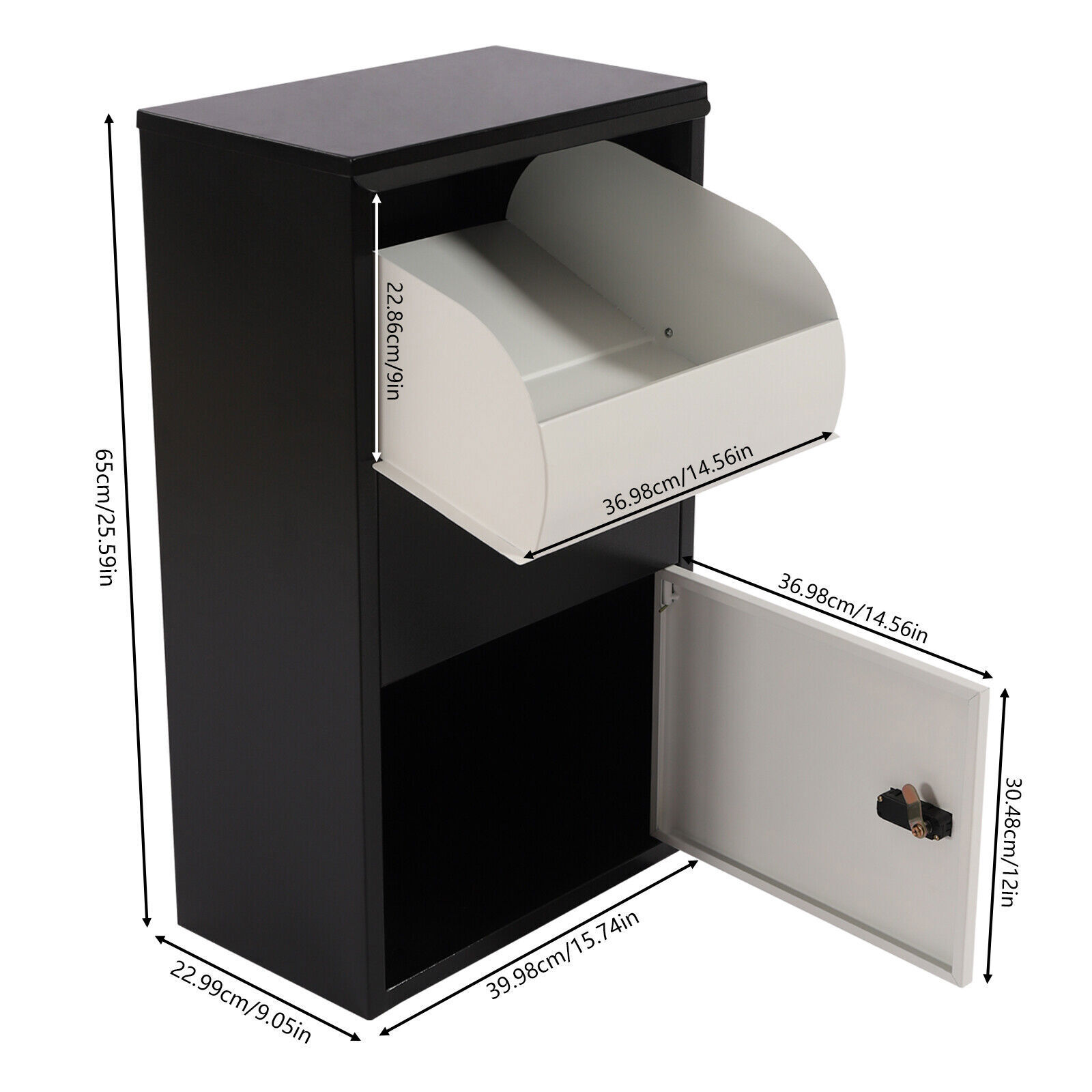Package Delivery Box Mail Parcel Drop Mailbox Home Container Outdoor Code Lock