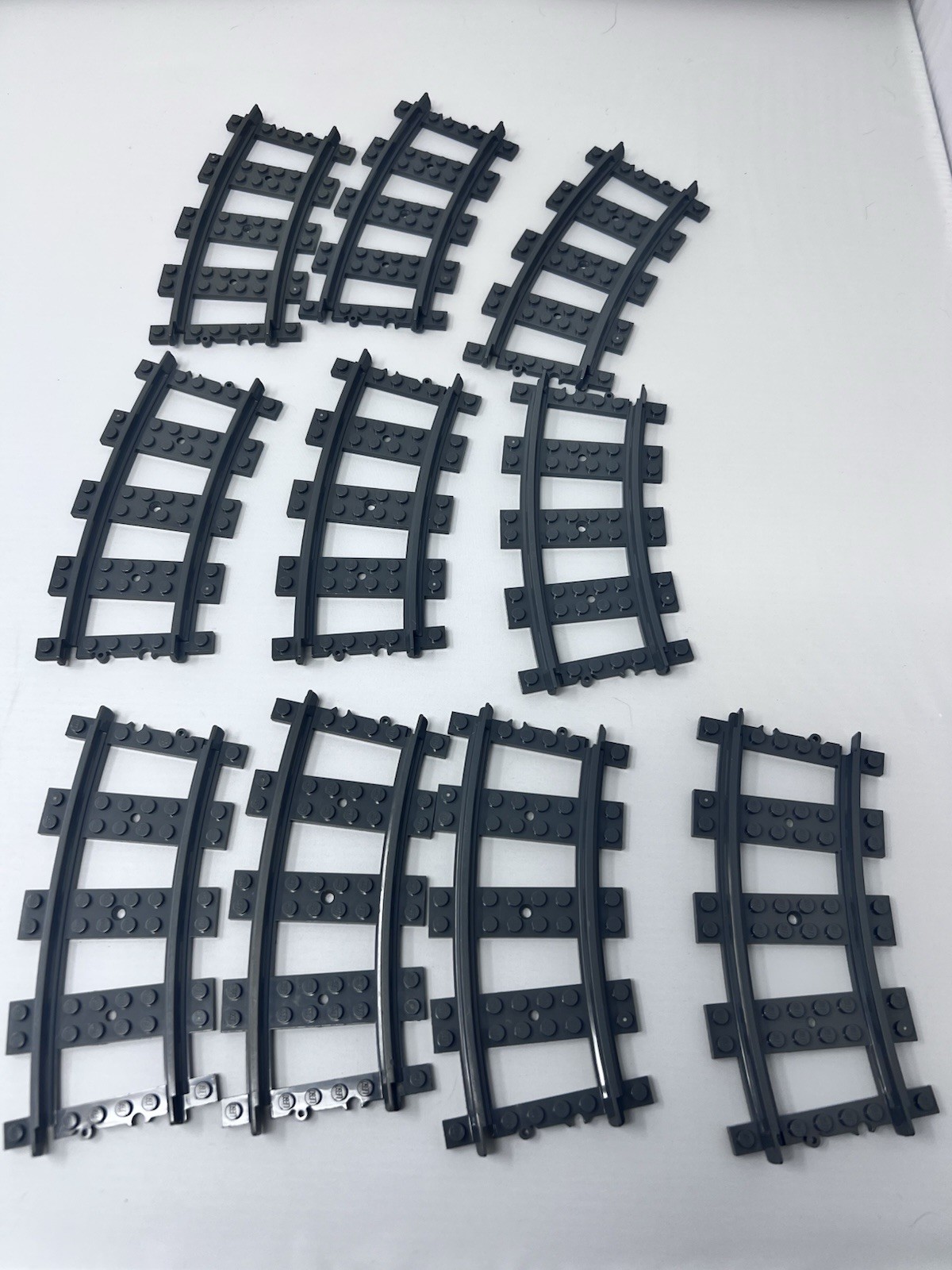 Lego Train Track Curved 53400 Dark Bluish Gray (Lot of 10) - RC Trains