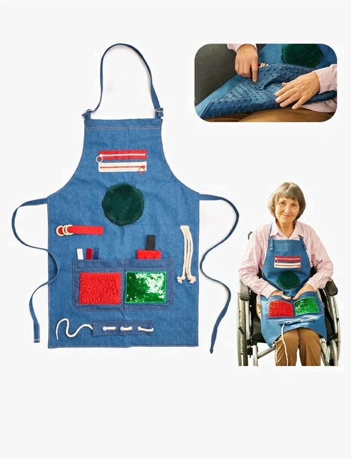 New ODOXIA Fidget Dementia Apron Elderly Senior Nursing Home Patient Hospital 25