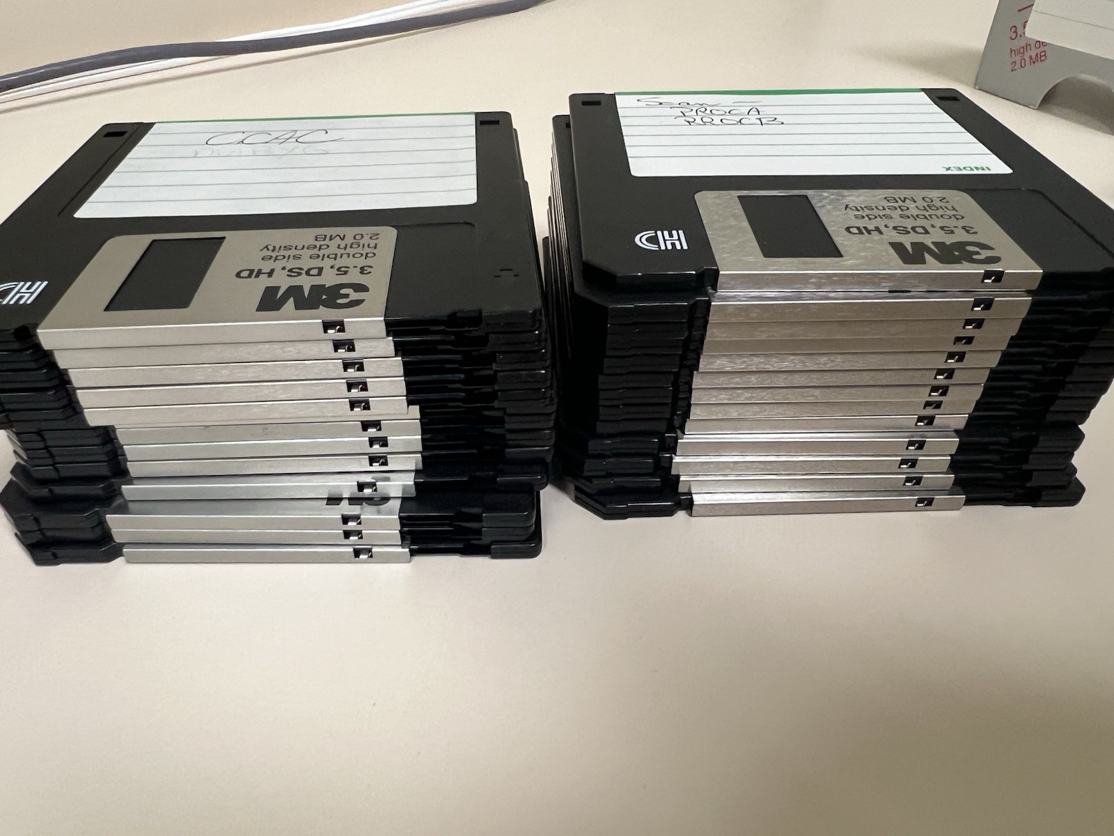 Lot of 26 3M 3.5” Floppy Disks DS HD 1.44MB Clean Vault Stored Excellent