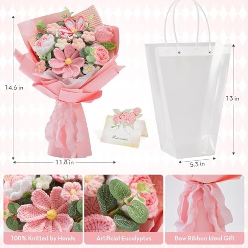 Alecono Crochet Flower Bouquet