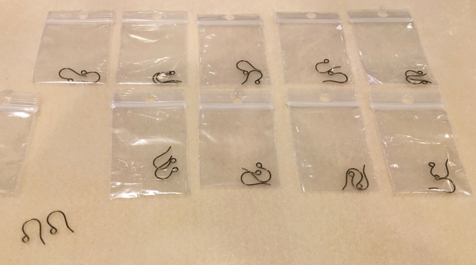10 Pairs of Antiqued Brass Ear Wires