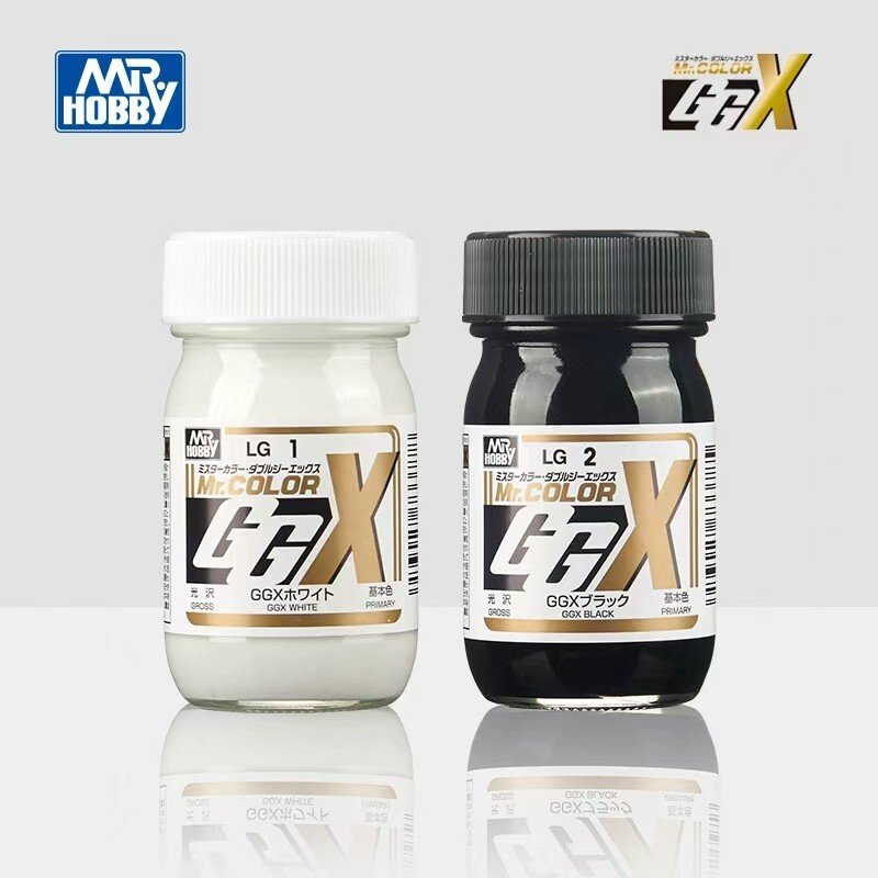 MR HOBBY Mr. COLOR GGX White/Black Oil-based Paint LG1/LG2 Model Coloring