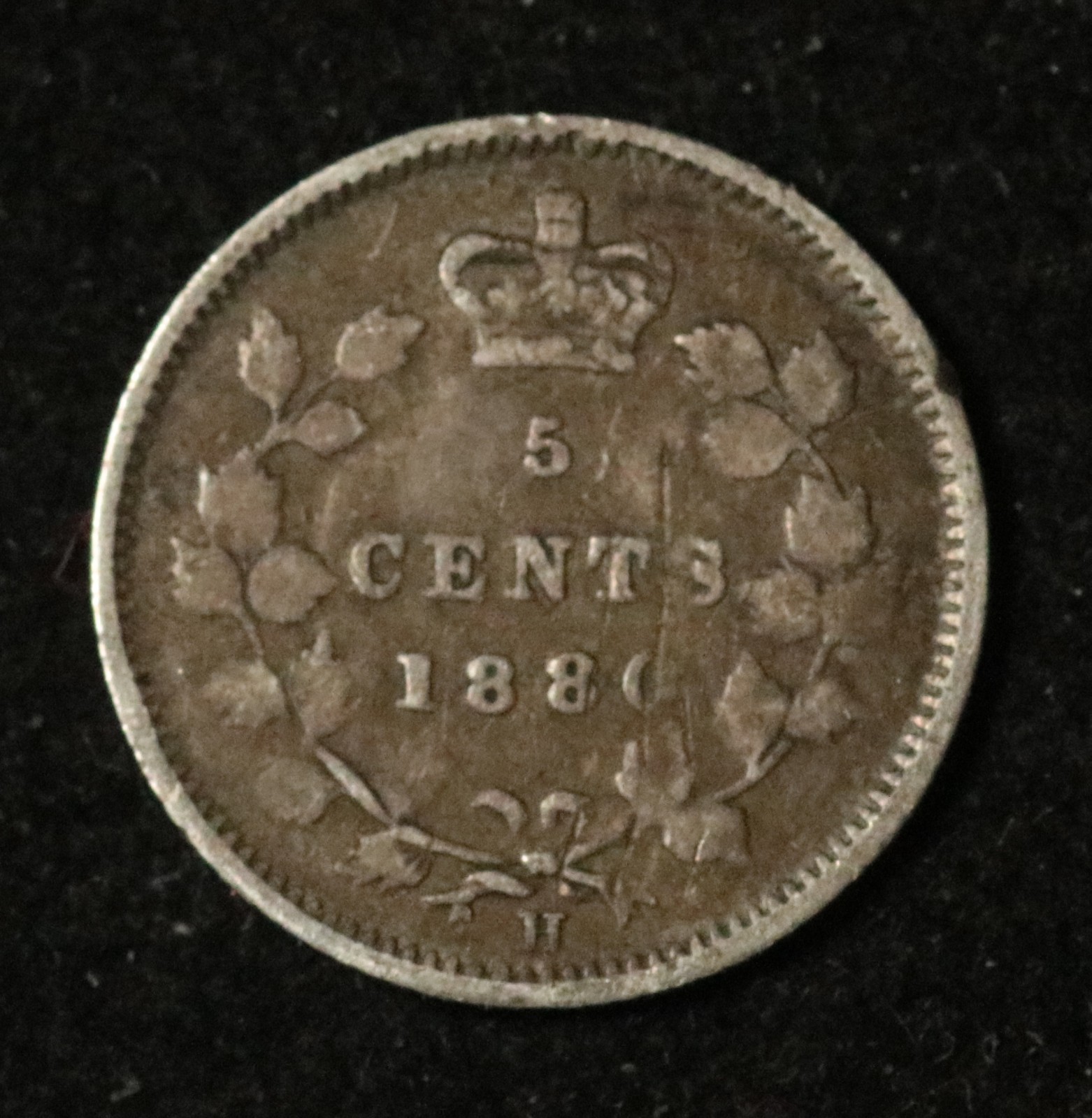 Canada 1880-H 5 Cents - Silver - Victoria
