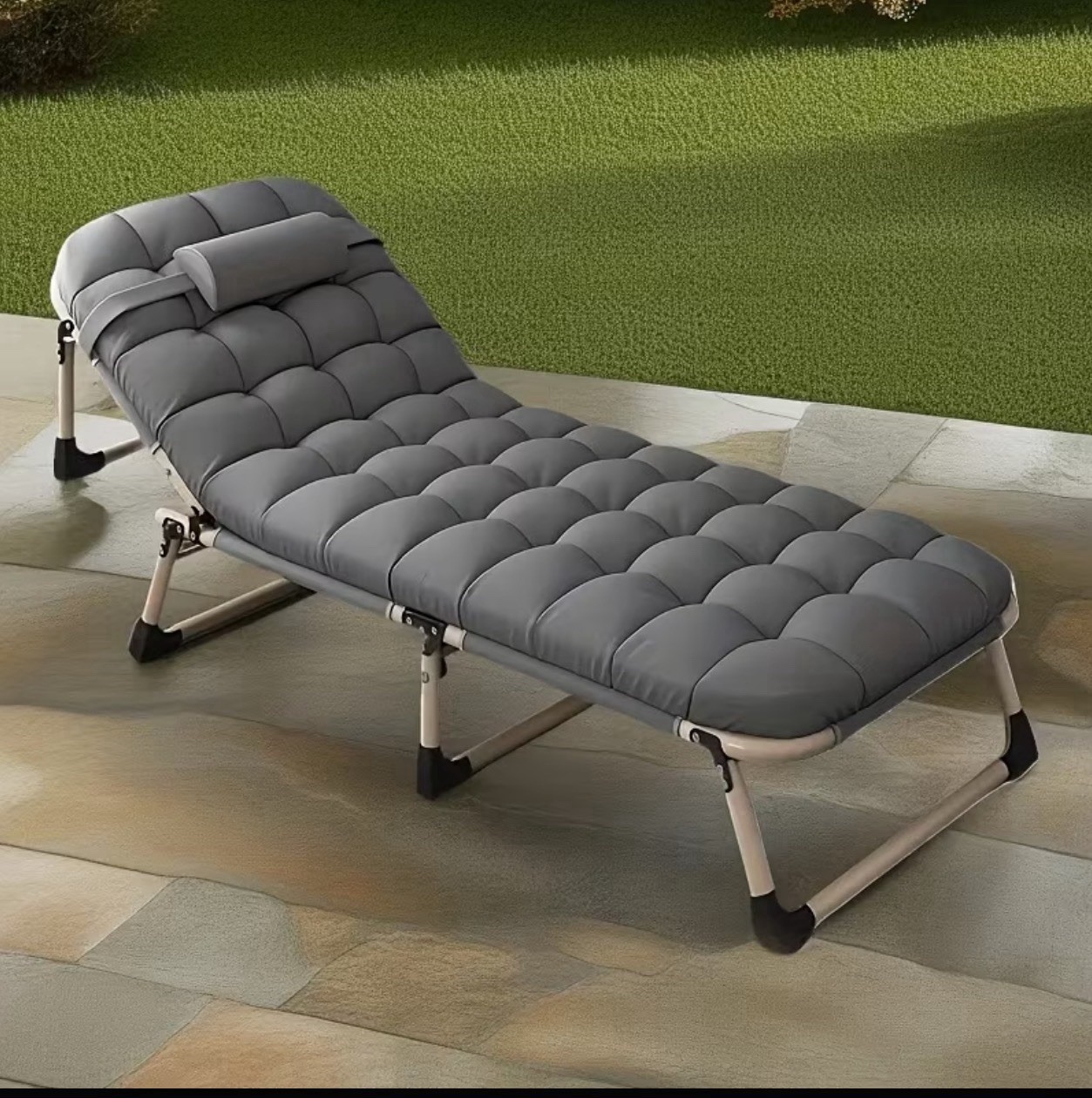 Artifact Folding bed Recliner With Mattress-gray Camping Cot