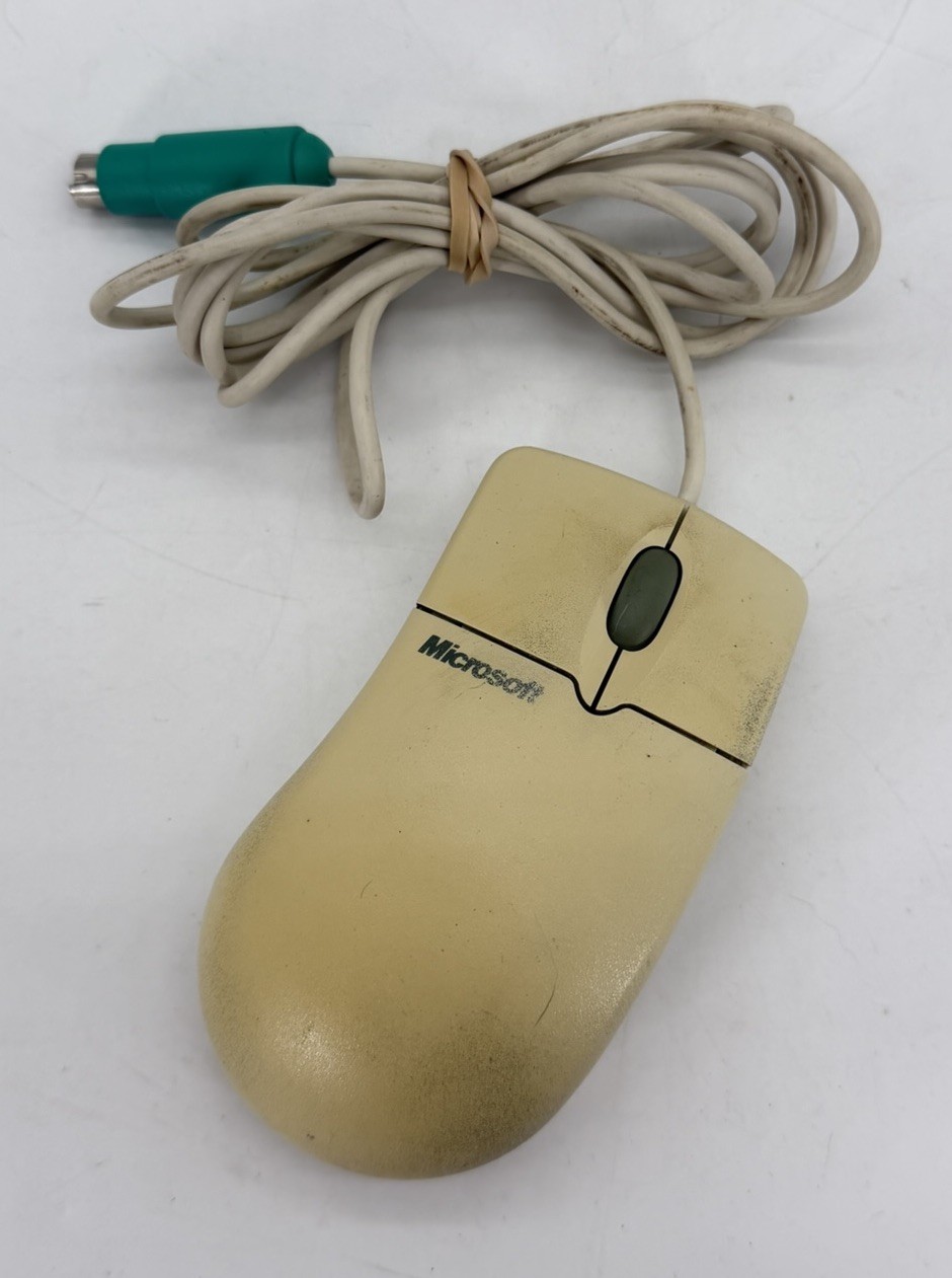 Vintage Microsoft X03 65047 IntelliMouse 1.1A PS2 Compatible Mouse Apple Dell PC