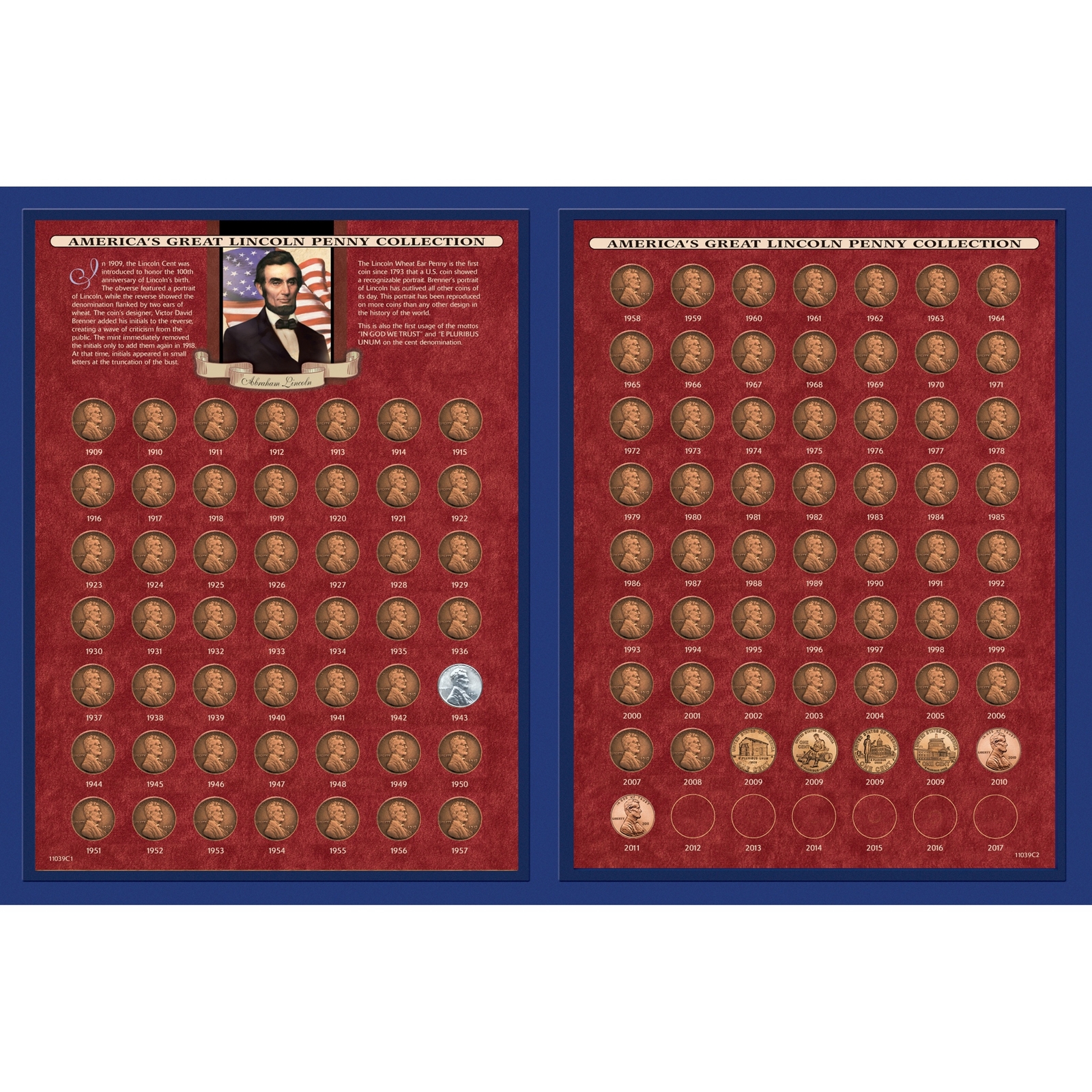America's Great Lincoln Penny Collection 1909-2013 (with the 1922 Lincoln Penny)