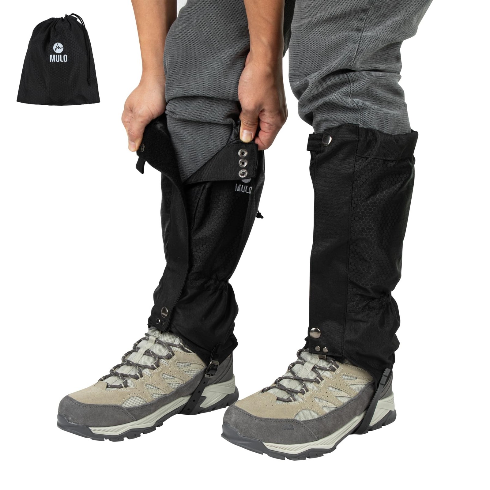 MULO Waterproof Leg Gaiters - Lightweight Adjustable Boot Gaiters for Hiking,...