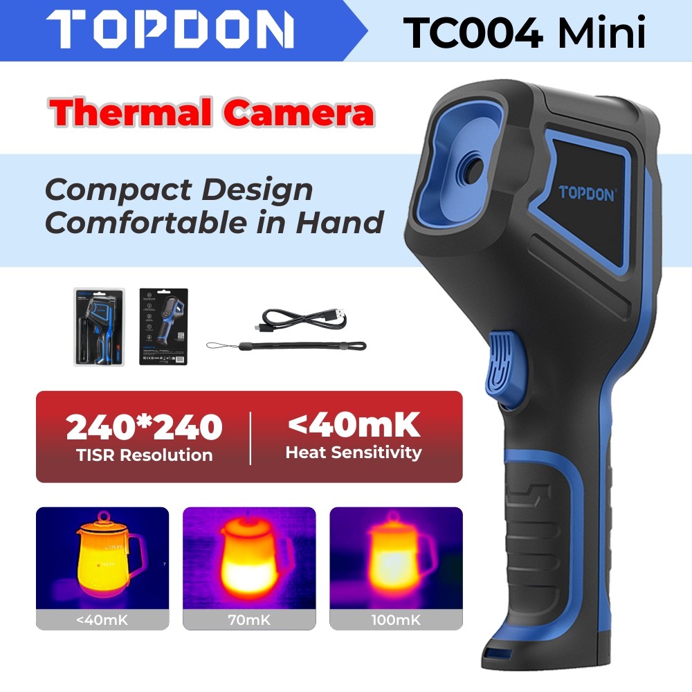 TC004 Mini Infrared Thermal Imager Camera,IR Resolution 240*240 TISR Resolution