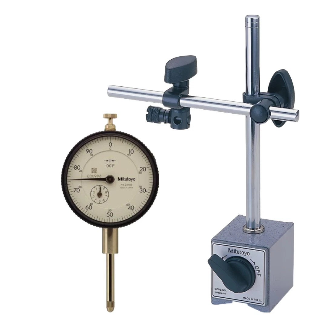 Mitutoyo 64PKA079 Magnetic Stand with Dial Indicator 1" Travel 0.001" Graduation
