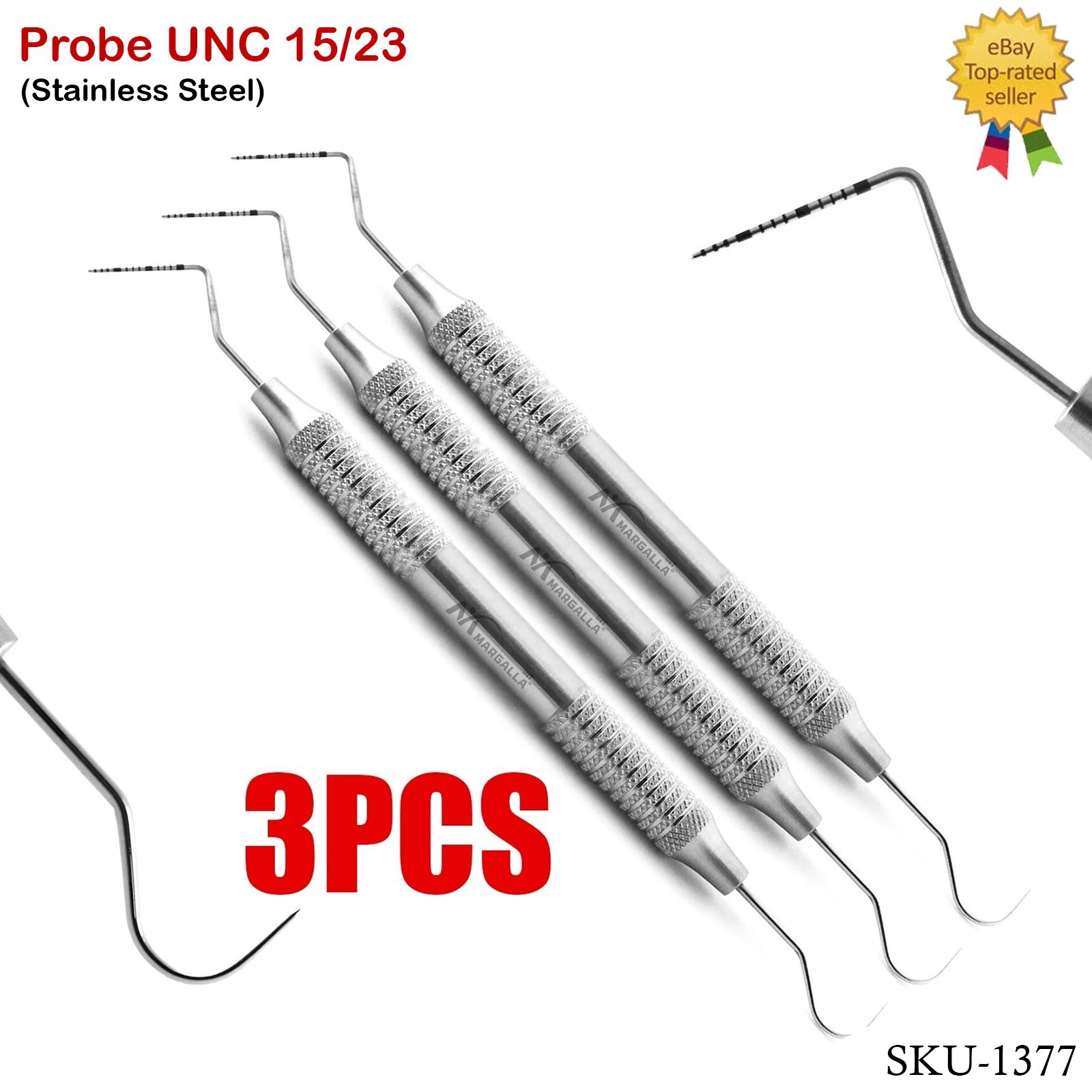 X3 Dental Explorer-Probe 23/15UNC Hollow Handle, High Quality Dental Instruments