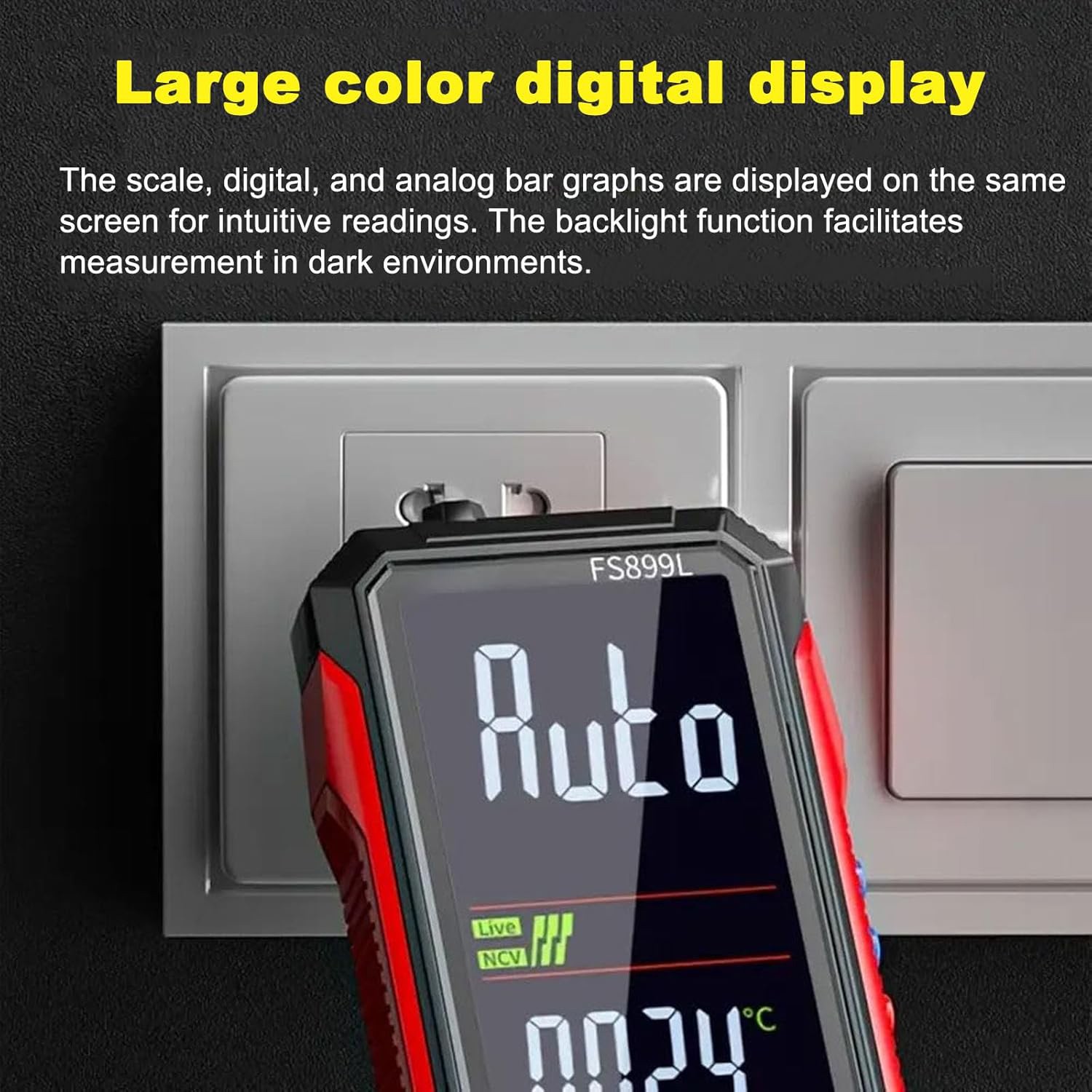 Upgraded USB Rechargeable Digital Multimeter Large Color Screen Backlight Smart