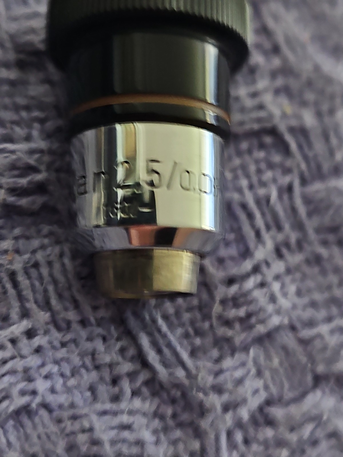 Carl Zeiss Plan 2.5x/0.08 160/- Microscope Objective Lens Vintage Optics