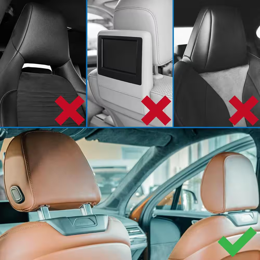 Height Adjustable Steering Wheel and Head Rest Laptop Tray