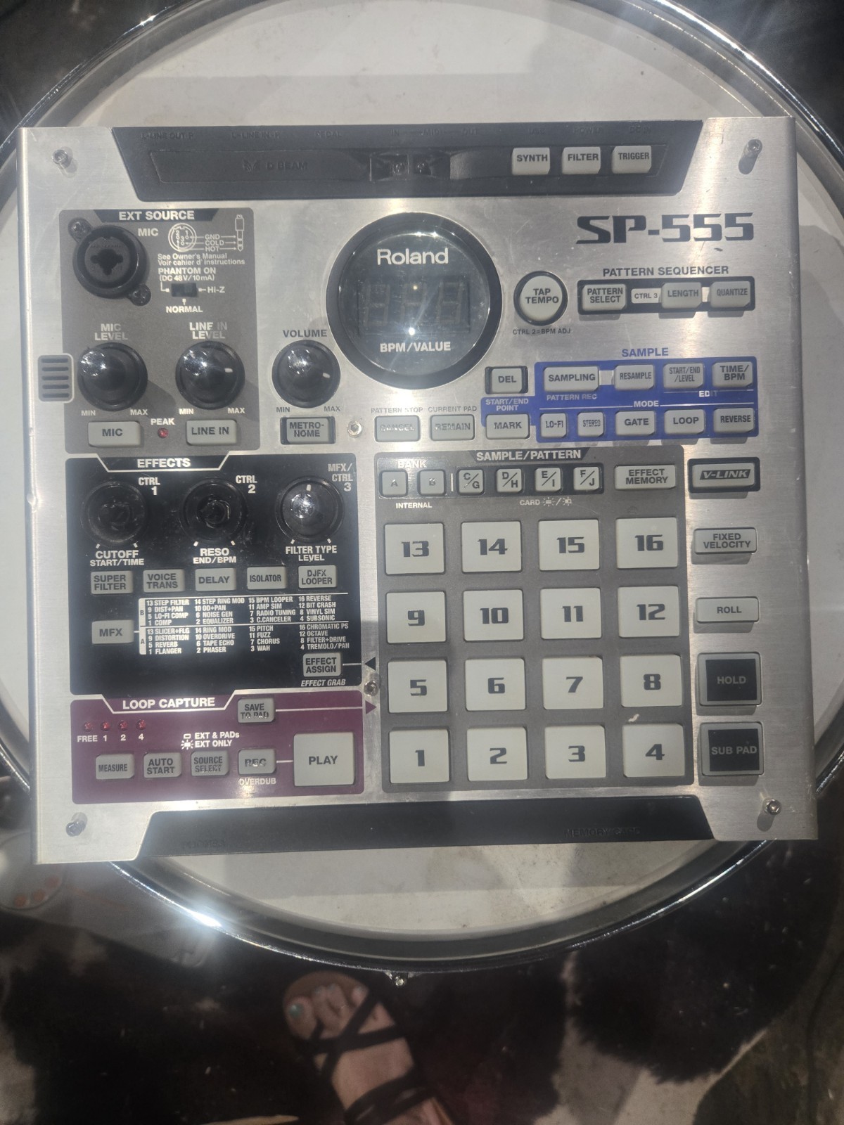 Roland SP-555 Digital DJ Creative Sampler w/Power Supply