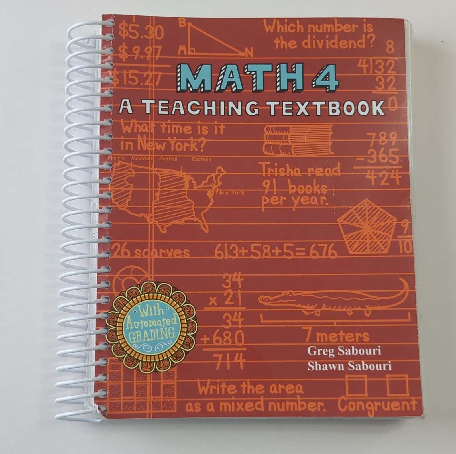 Teaching Textbooks Math 4 Workbook, CD-ROM Set 4 Discs & Answer Booklet - Read!