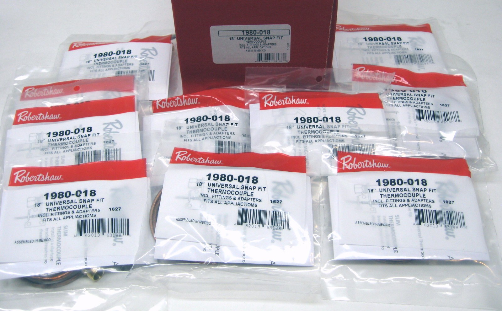 10 Pack of Robertshaw Thermocouple 18" 1980-018 Snap Fit Universal