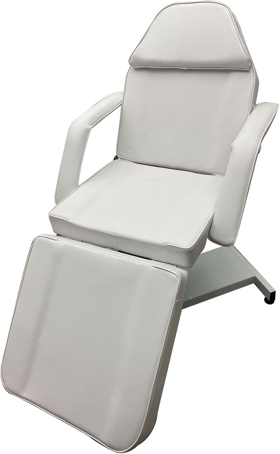 Hydraulic Facial Chair, White Tattoo Table Salon Massage Bed, Adjustable 360° Sw
