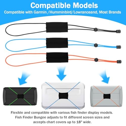 Thickened Fishing Finder Cover Straps - Adjustable Bungee - Green
