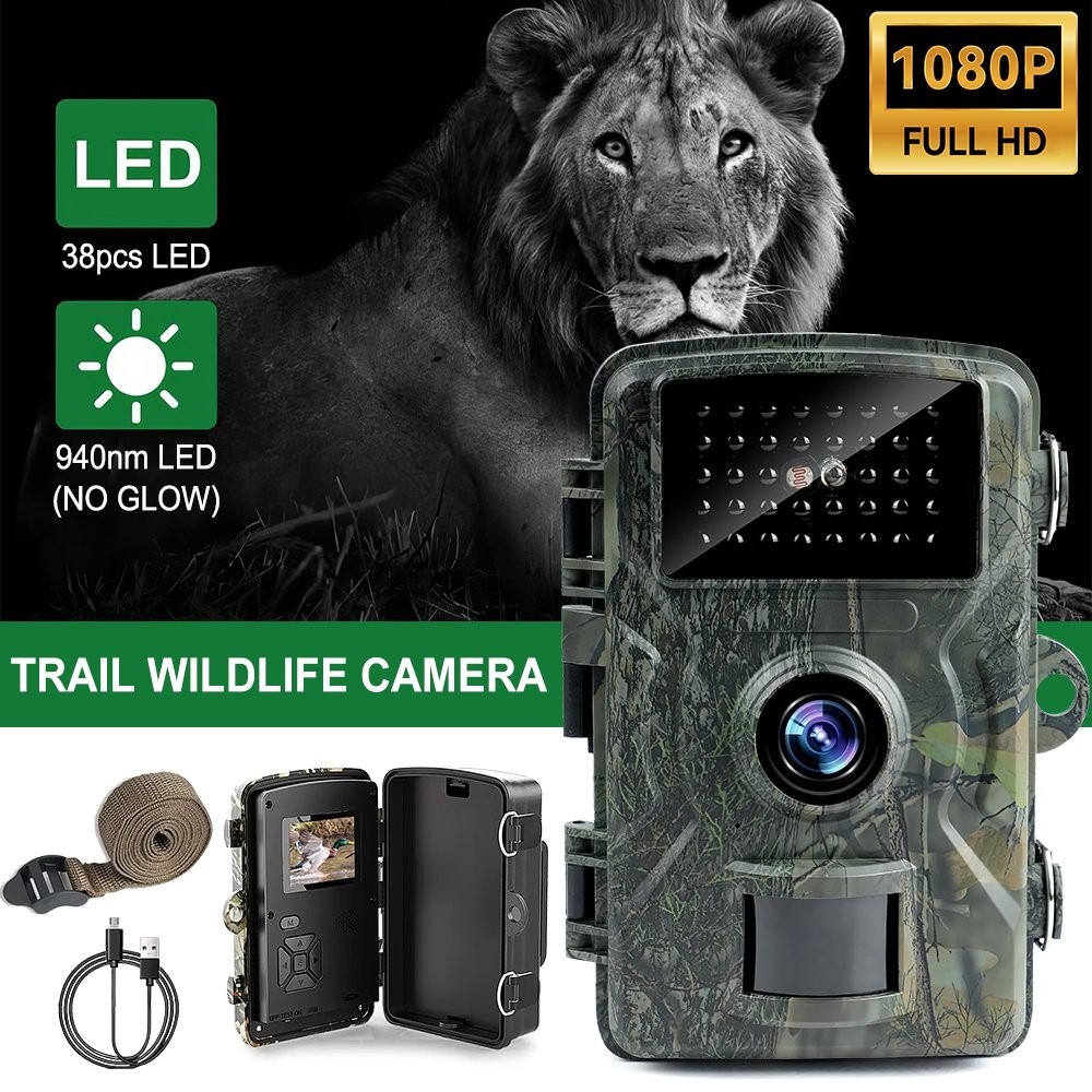 16MP 1080P Hunting Trail Camera Night Vision Motion Activated Scout Cam Monitor
