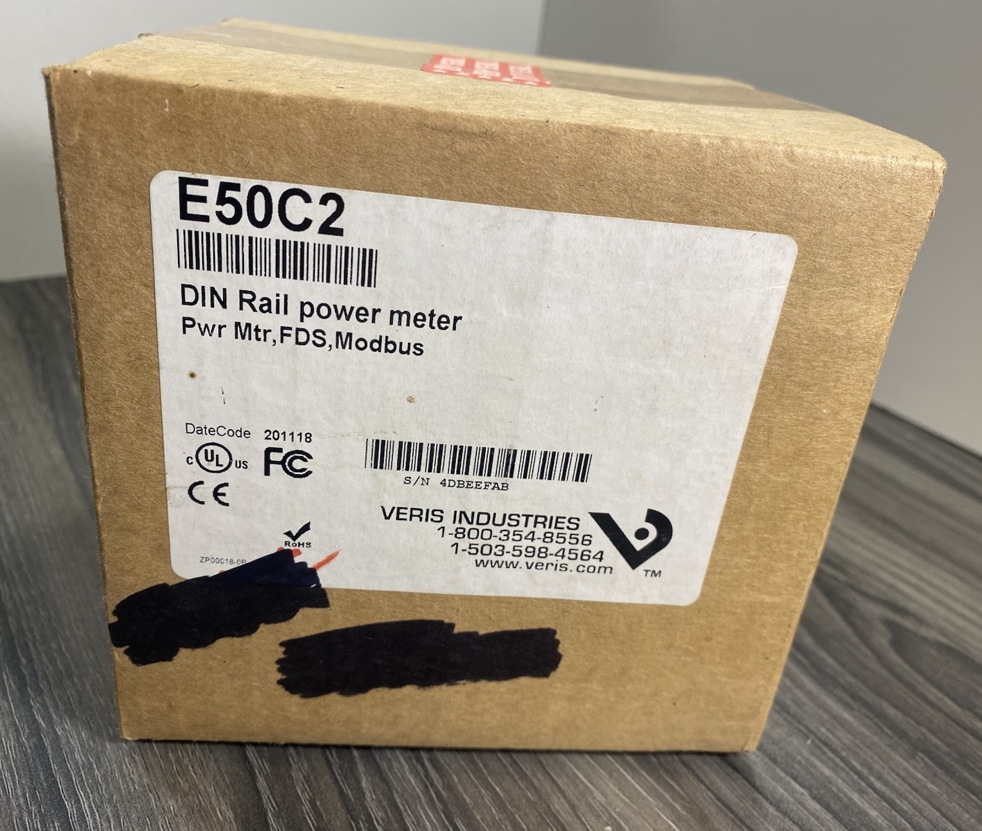 Veris E50C2 E50 Enhanced Power & Energy Meter DIN Rail Modbus RTU LCD - SEALED