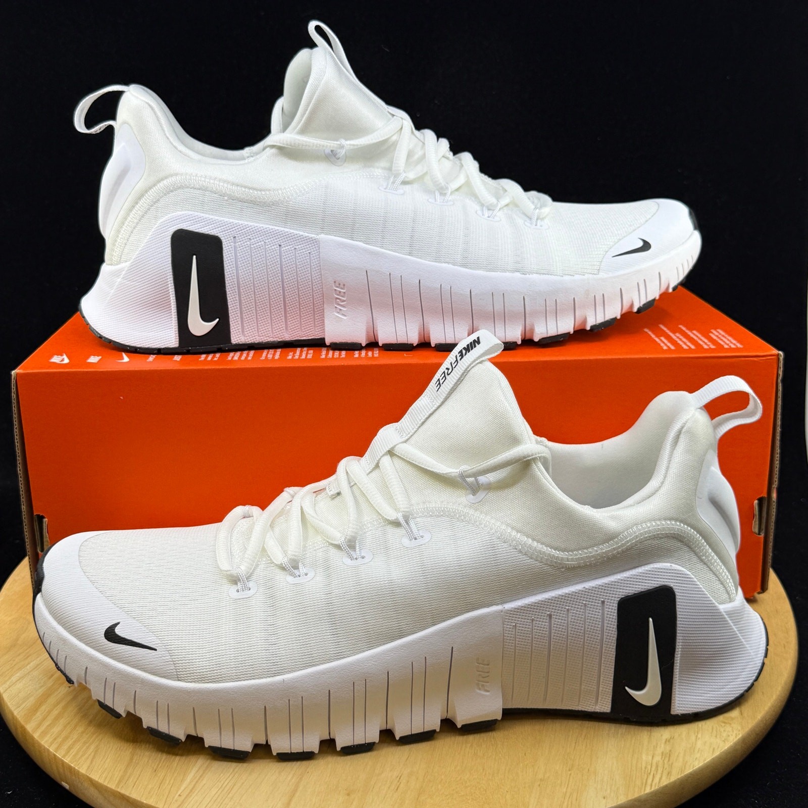 Nike Free Metcon 6 White Black Nby HM3754-100 Sz 12.5 Mens Crossfit Gym Training