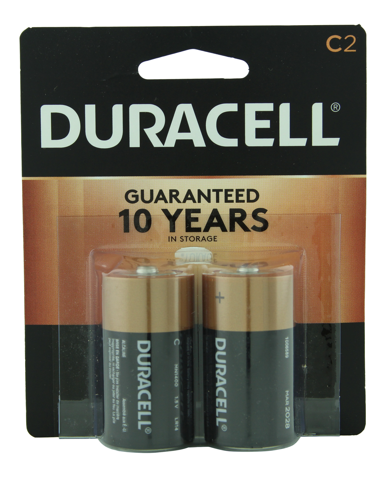 Duracell C-2 Coppertop. Battery