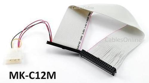 12" 40-Pin IDE Female to 44-Pin IDE Female Adapter w/ Molex Power Cable, MK-C12M