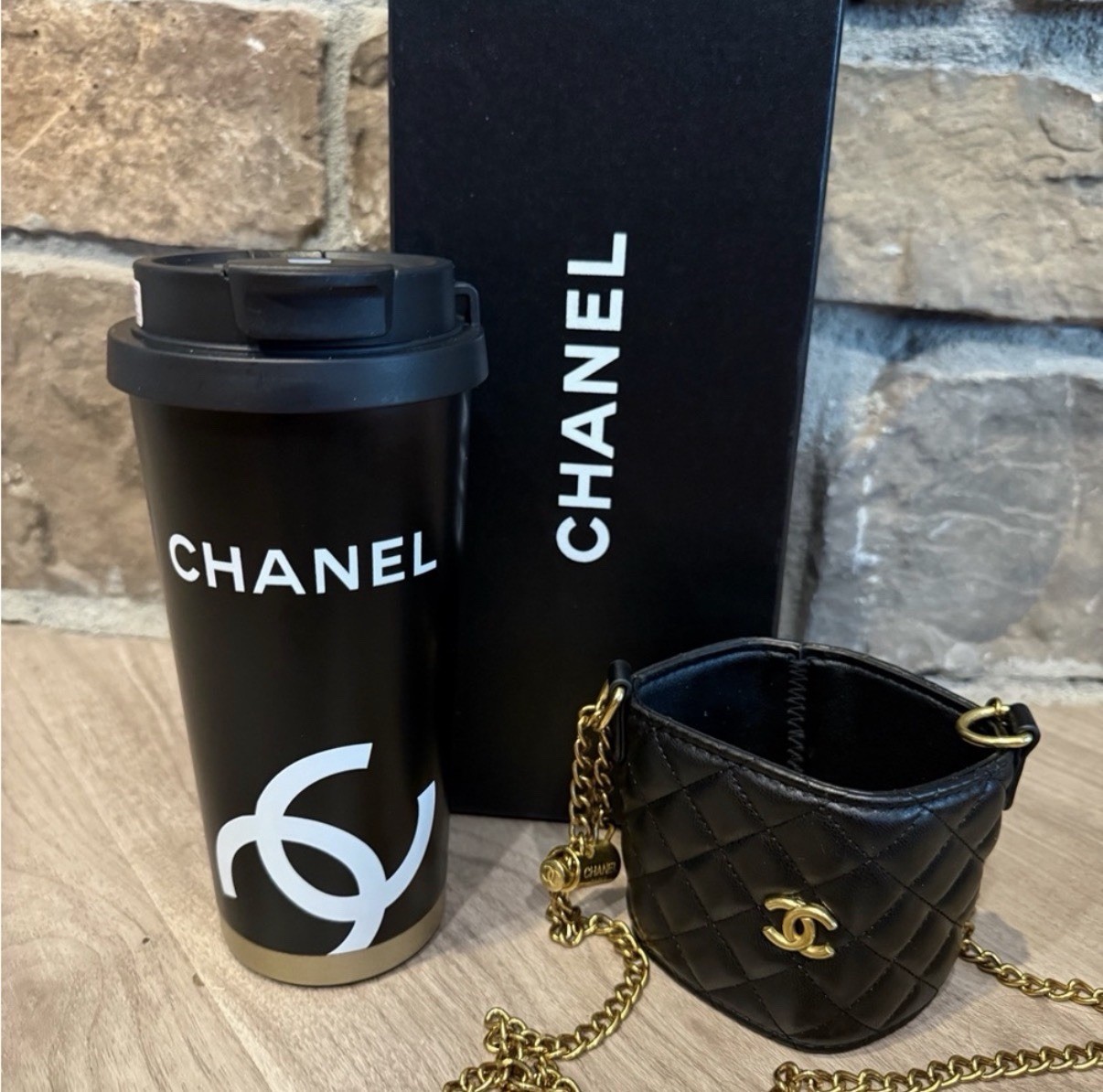 CHANEL COFFEE CUP WITH HOLDER