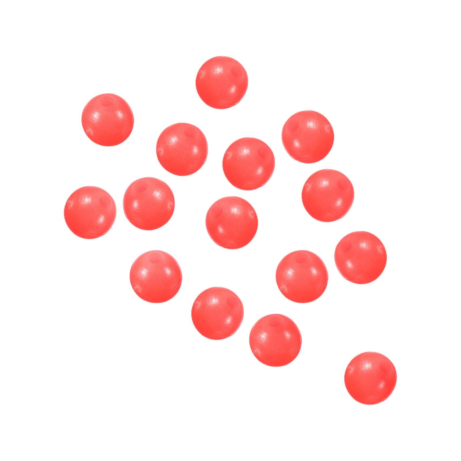 200Pcs 6mm Dia Round Soft Plastic Glow Fishing Beads Tackle Tool Red