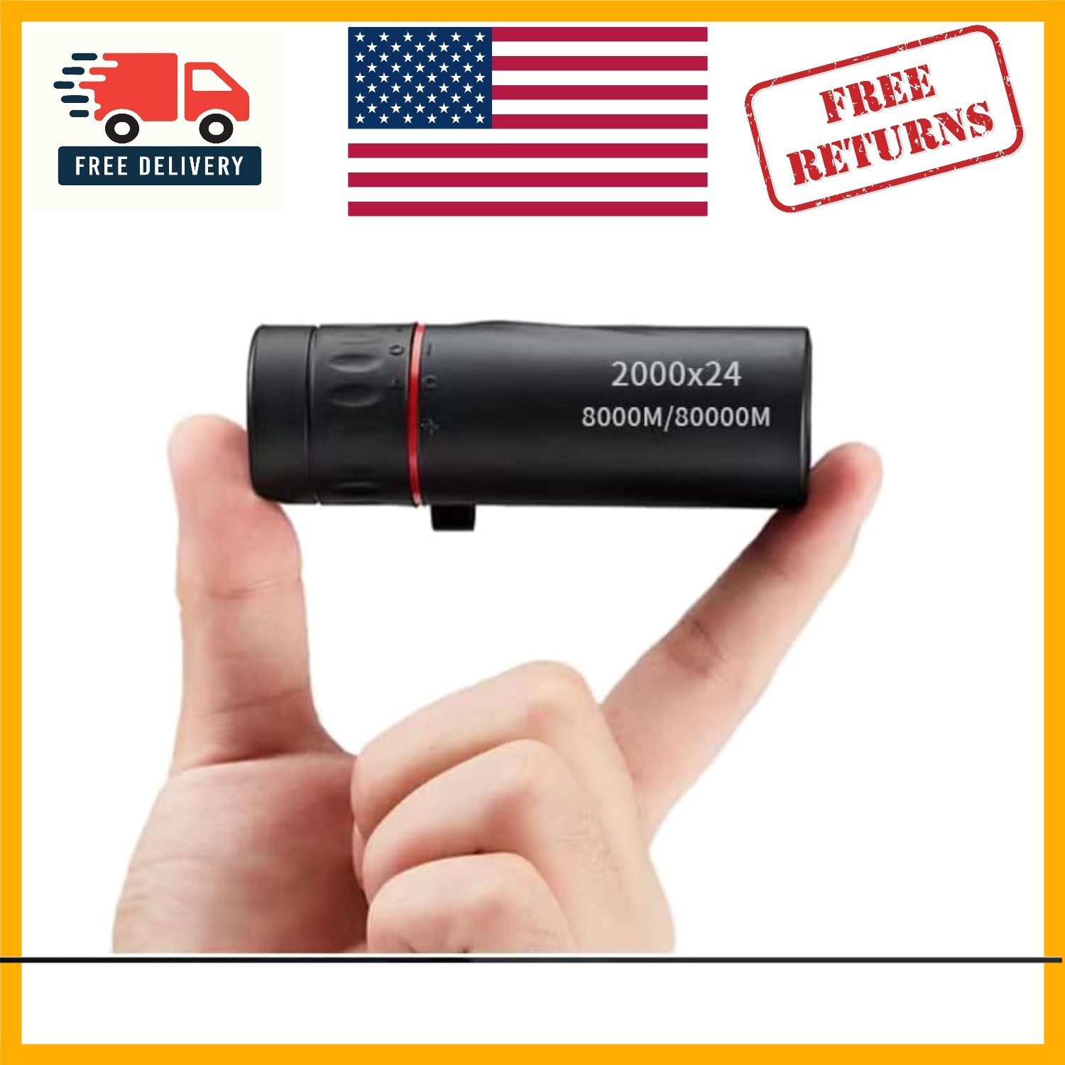 Ultra-Compact Night Vision Monocular Telescope - 8000M Visibility for Adventures