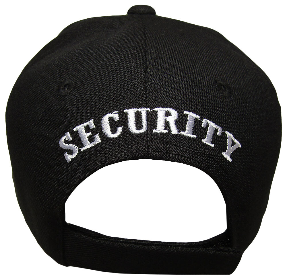 (2 PACK) Security Hat Officer Guard Baseball Cap Adjustable Black Hat Headwear