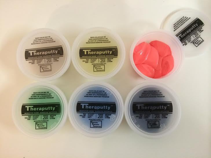 TheraPutty KIT 6 TUBS Hand Exercise Special Need Rehab Stroke Therapy Tools 2oz