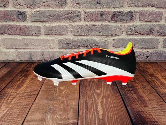 Adidas Predator League FG Soccer Cleats Black White Orange IG7762 Men's 9.5