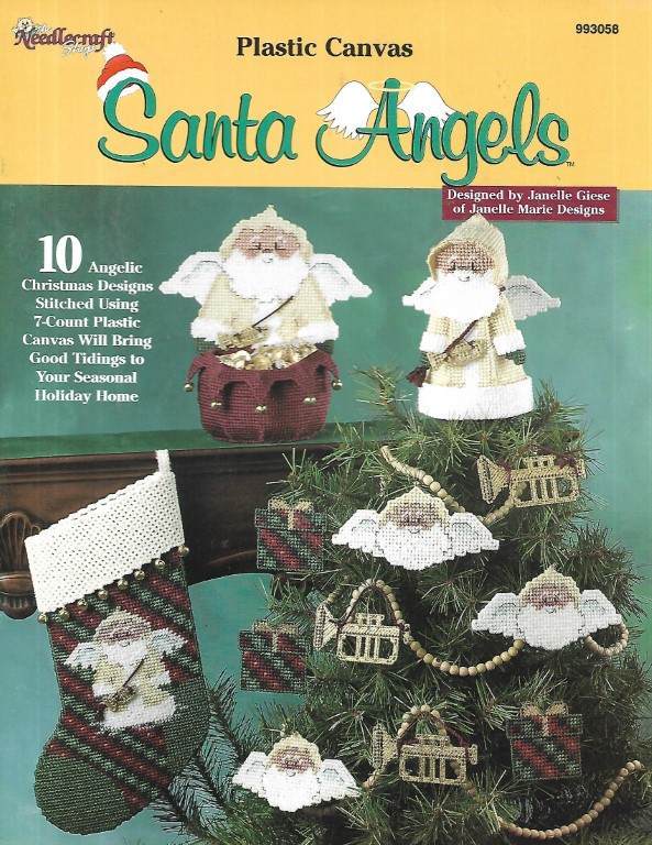 NEW PLASTIC CANVAS SANTA ANGELS 10 ANGELIC DESIGNS
